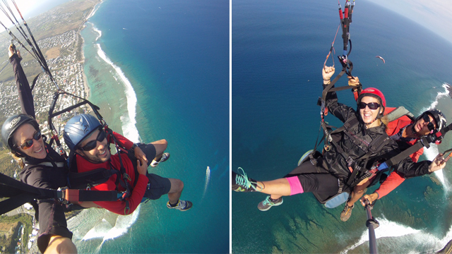 Parapente au dessus de Saint-Leu à La Réunion